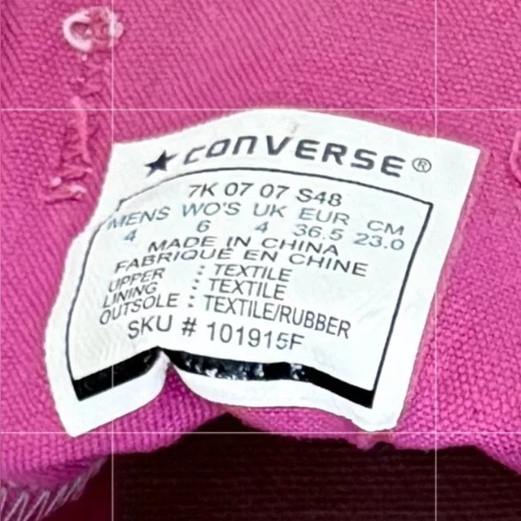 Converse Patchwork Low Top Sneakers Pink Beige Converse All Star | Size 6 - Picture 7 of 7